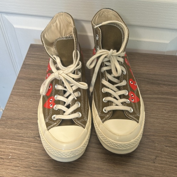 COMME DES GARÇONS PLAY CHUCK TAYLOR ALL  STARS CONVERS SNEAKERS SIZE 8 men 10 W - Picture 6 of 10